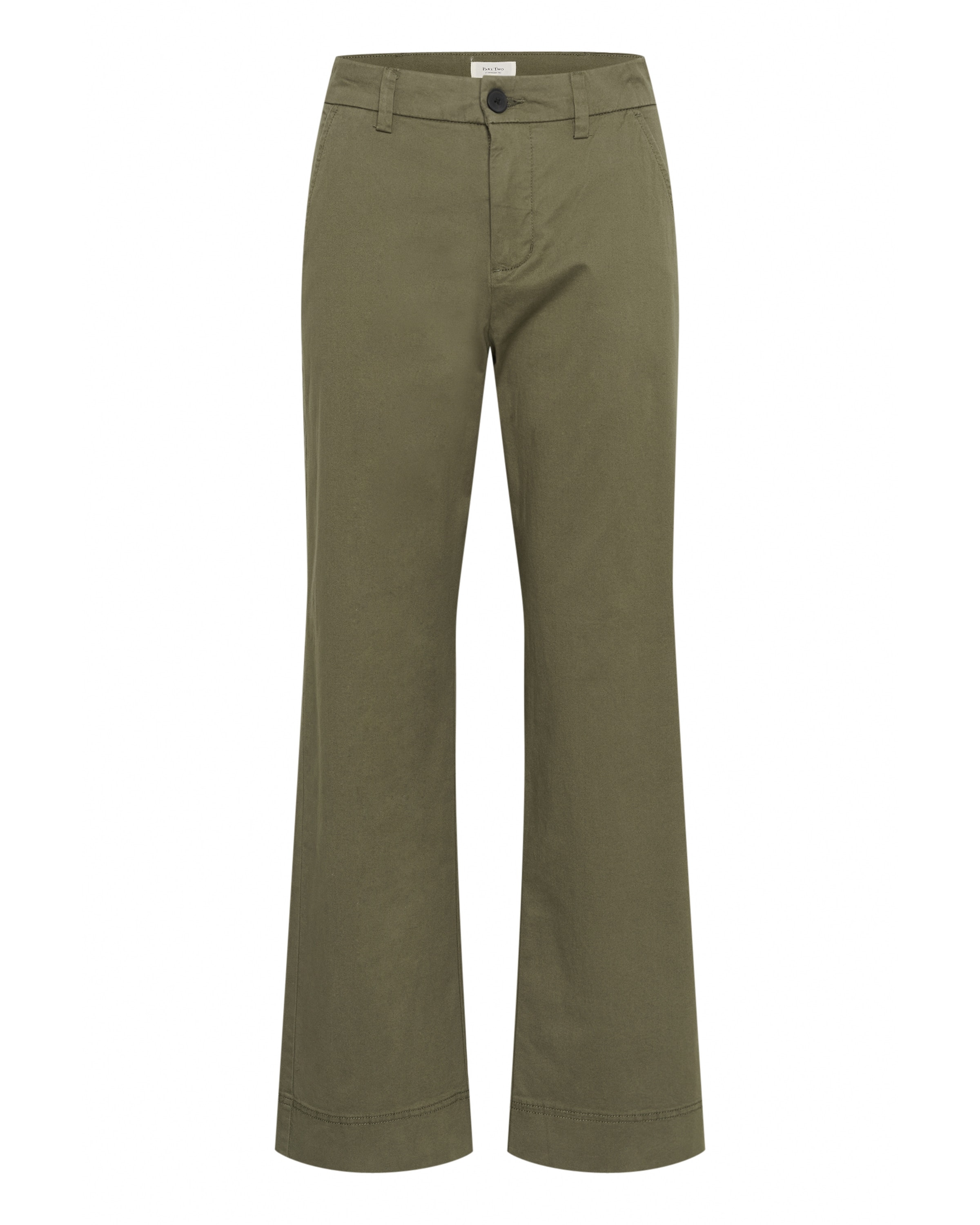 Part Two Wide Leg Bukser 'Belme' i grøn: forside