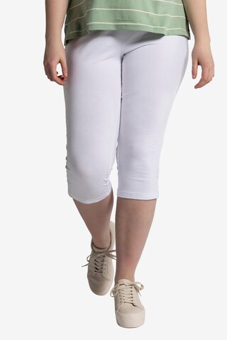 Ulla Popken Skinny Leggings in White: front