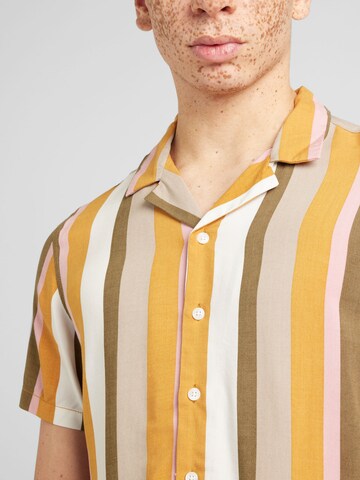 BLEND Regular fit Button Up Shirt in Yellow