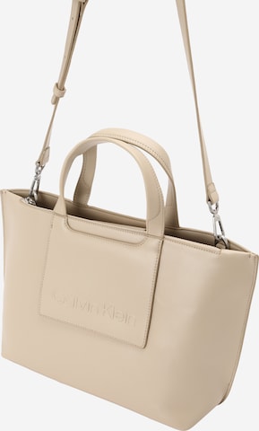 Cabas Calvin Klein en beige : devant