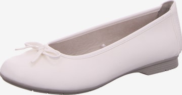 JANA Ballet Flats in White: front