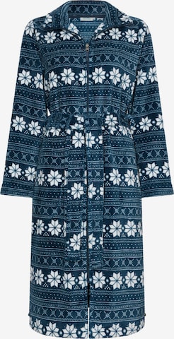 Rebelle Dressing gown 'Snowy Sparkles' in Blue: front