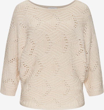 LASCANA Pullover in Beige: Vorderseite