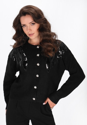 faina Knit cardigan in Black: front