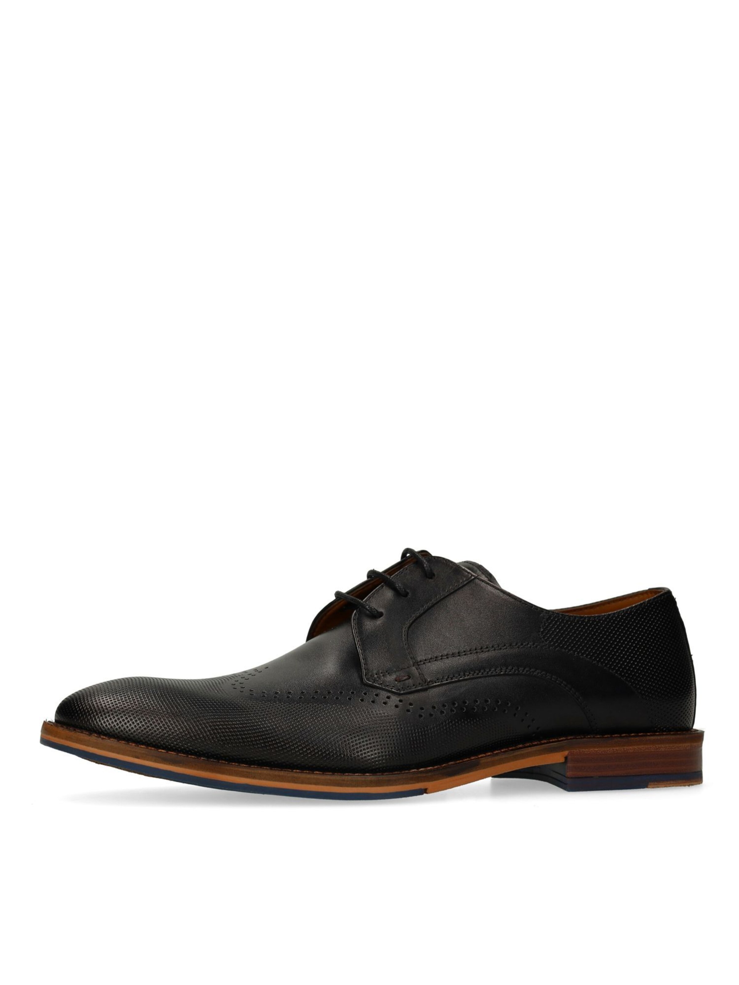 MANFIELD Schnürschuh in Schwarz: Vorderseite