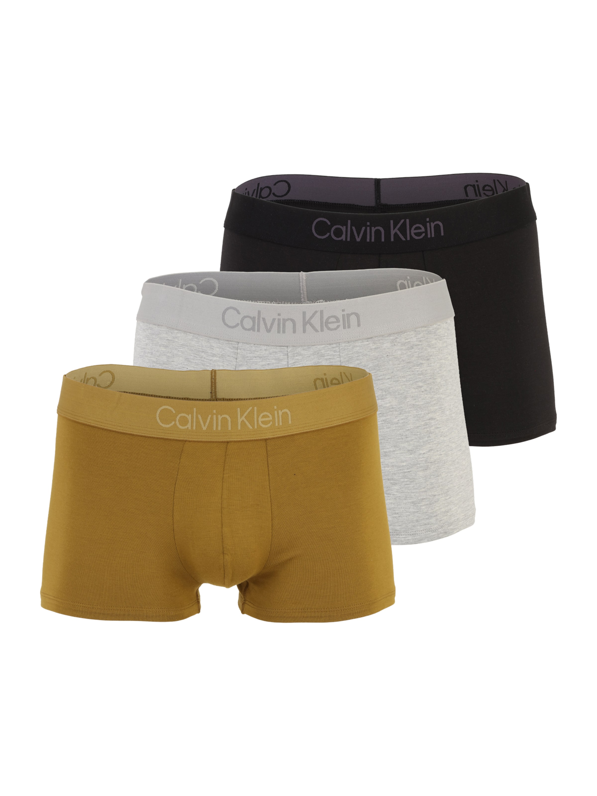 Calvin Klein Boxers en XS en gris chiné / olive / noir, Vue avec produit