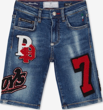 Philipp Plein - Vaquero 'Bulldogs' en azul: frente