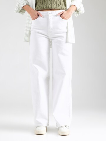 PIECES Wide leg Jeans 'PCSelma' in White: front