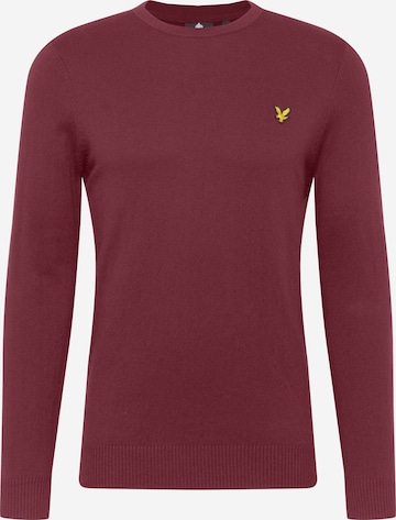 Pulover de la Lyle & Scott pe roșu: față