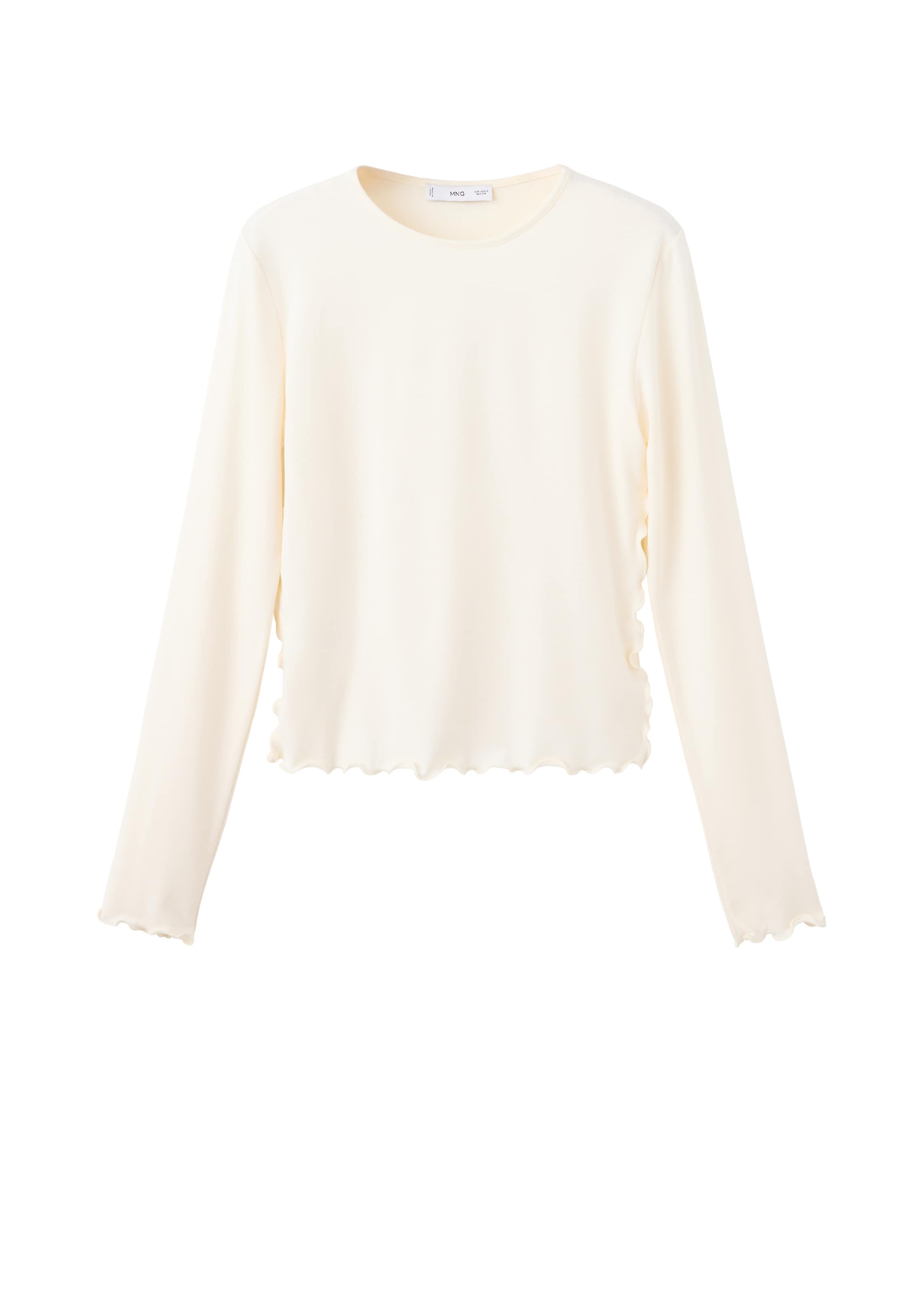 T-shirt 'CURLITA' MANGO en blanc : devant