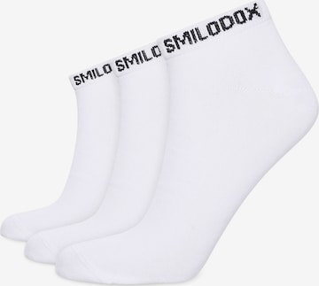 Smilodox Sokken ' 3er Sneaker Socks ' in Wit: voorkant