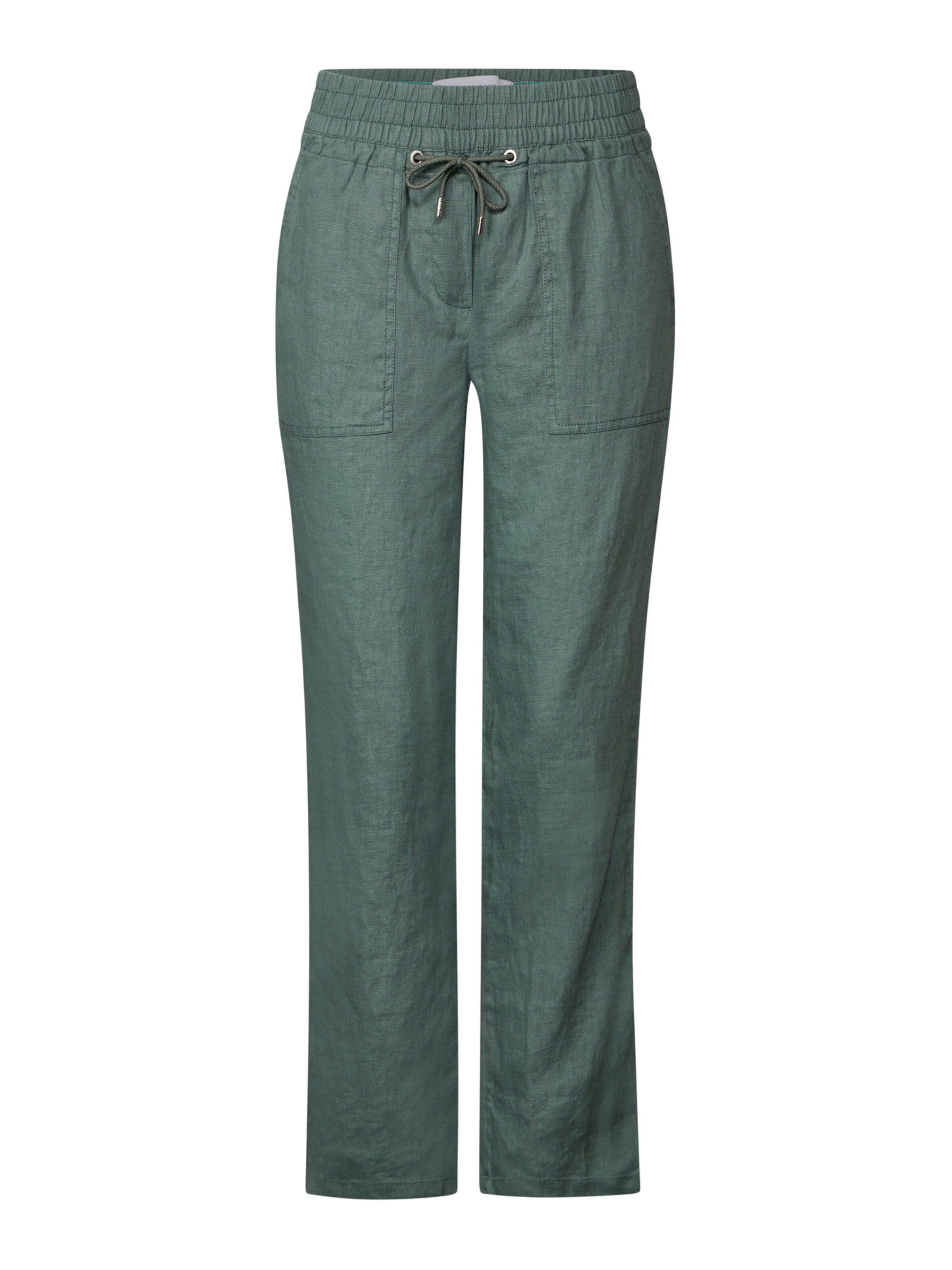 CECIL Slimfit Kalhoty – zelená: přední strana