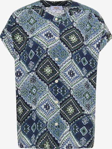 usha FESTIVAL Blouse in Blauw: voorkant