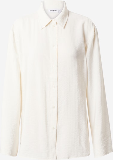 WEEKDAY Bluza | bela barva, Prikaz izdelka