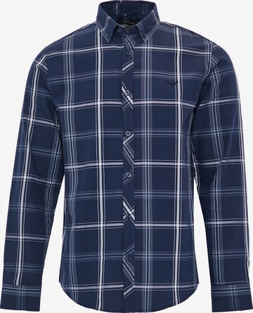 Threadbare Button Up Shirt 'Luca' in Blue: front