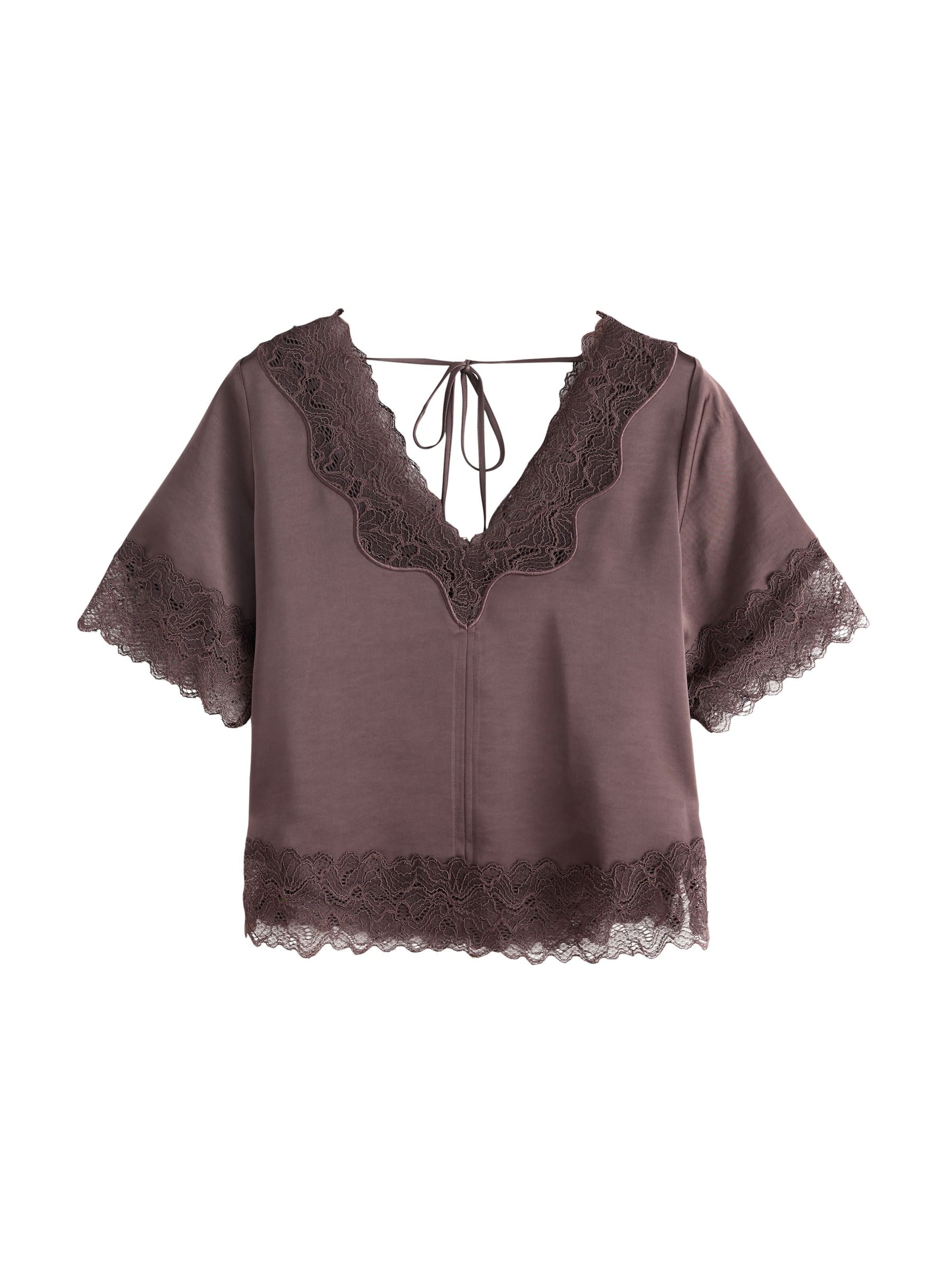 Next Bluse in Braun: Vorderseite