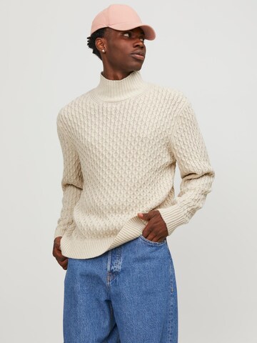 JACK & JONES Trui 'COSY' in Beige: voorkant