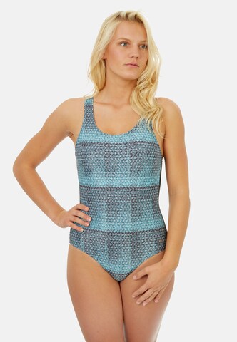 BECO the world of aquasports Bustier Sportbadeanzug 'Larimar' in Blau: Vorderseite