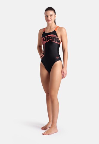 ARENA Bustier Fürdőruhák 'WAKE' - fekete