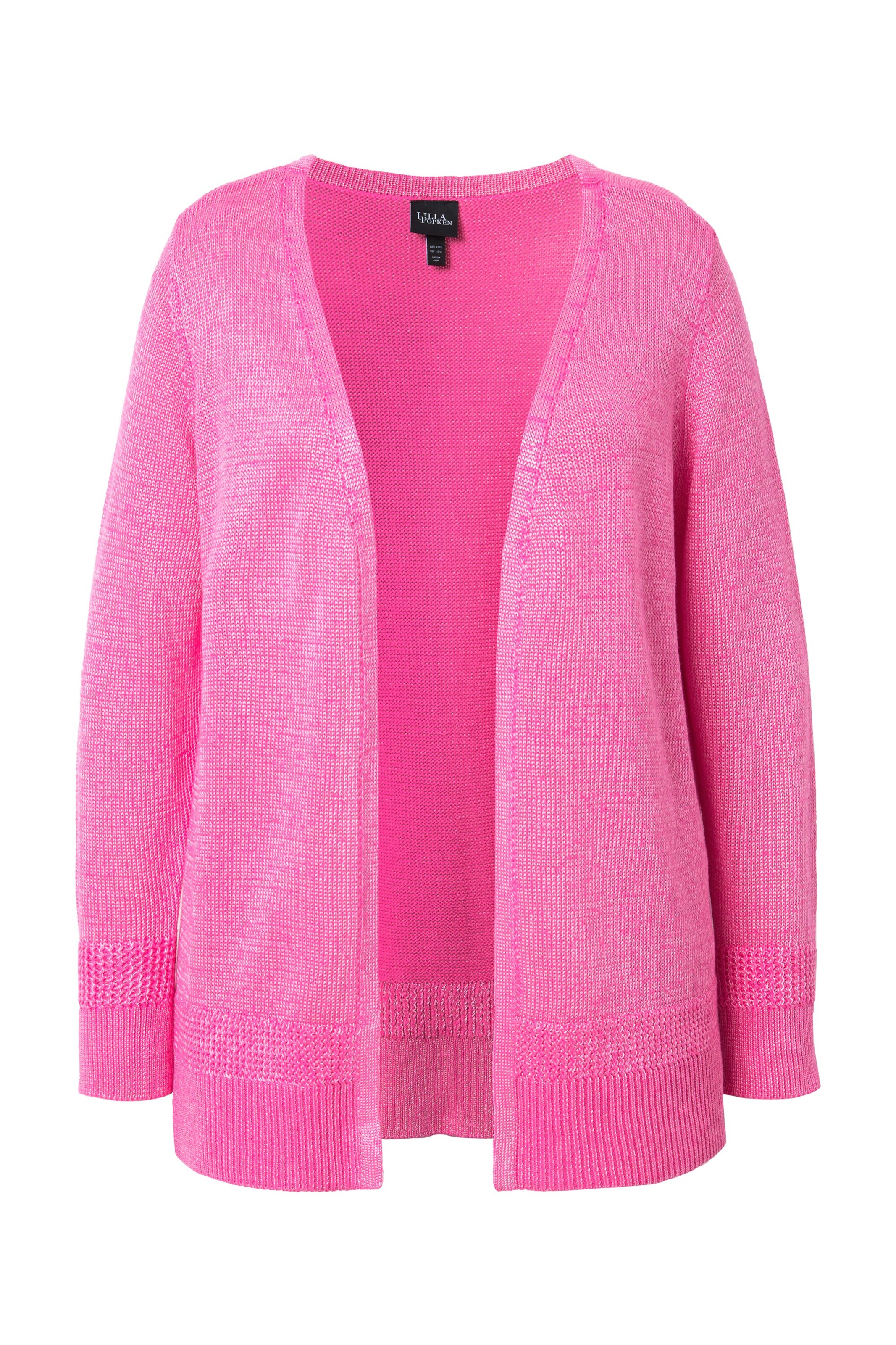 Ulla Popken Strickjacke in Pink: Vorderseite