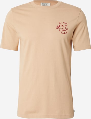 SCOTCH & SODA T-Shirt in Beige: Vorderseite