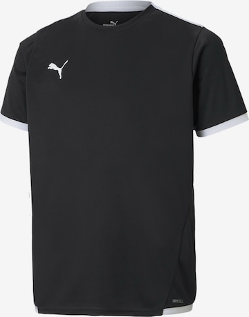 T-Shirt fonctionnel 'TeamLiga' PUMA en noir : devant