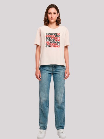 F4NT4STIC Shirt 'I love you 01001001 Binary Code Valentinstag' in Roze