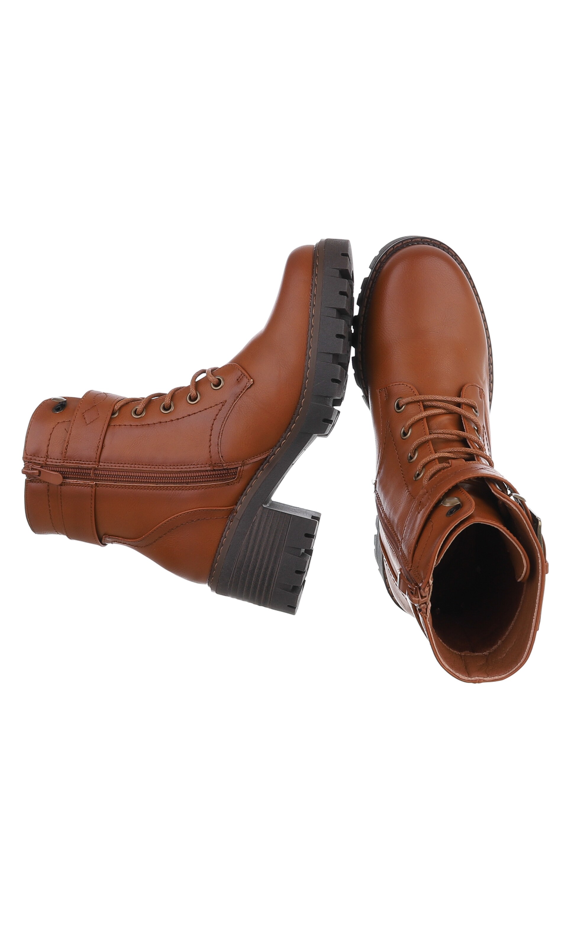 Ital-Design Schnürstiefelette in Braun