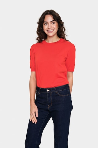 SAINT TROPEZ Pullover 'MilaSZ' in Rot: Vorderseite