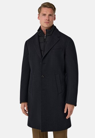 Boggi Milano Between-seasons coat in Blue: front