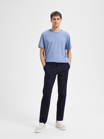 Coupe slim Pantalon chino 'Miles Flex' SELECTED HOMME en bleu