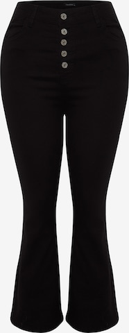 Trendyol Curve Bootcut Farkut värissä musta: etupuoli