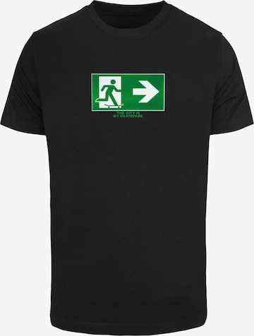 T-Shirt 'Skate Exit' Mister Tee en noir : devant