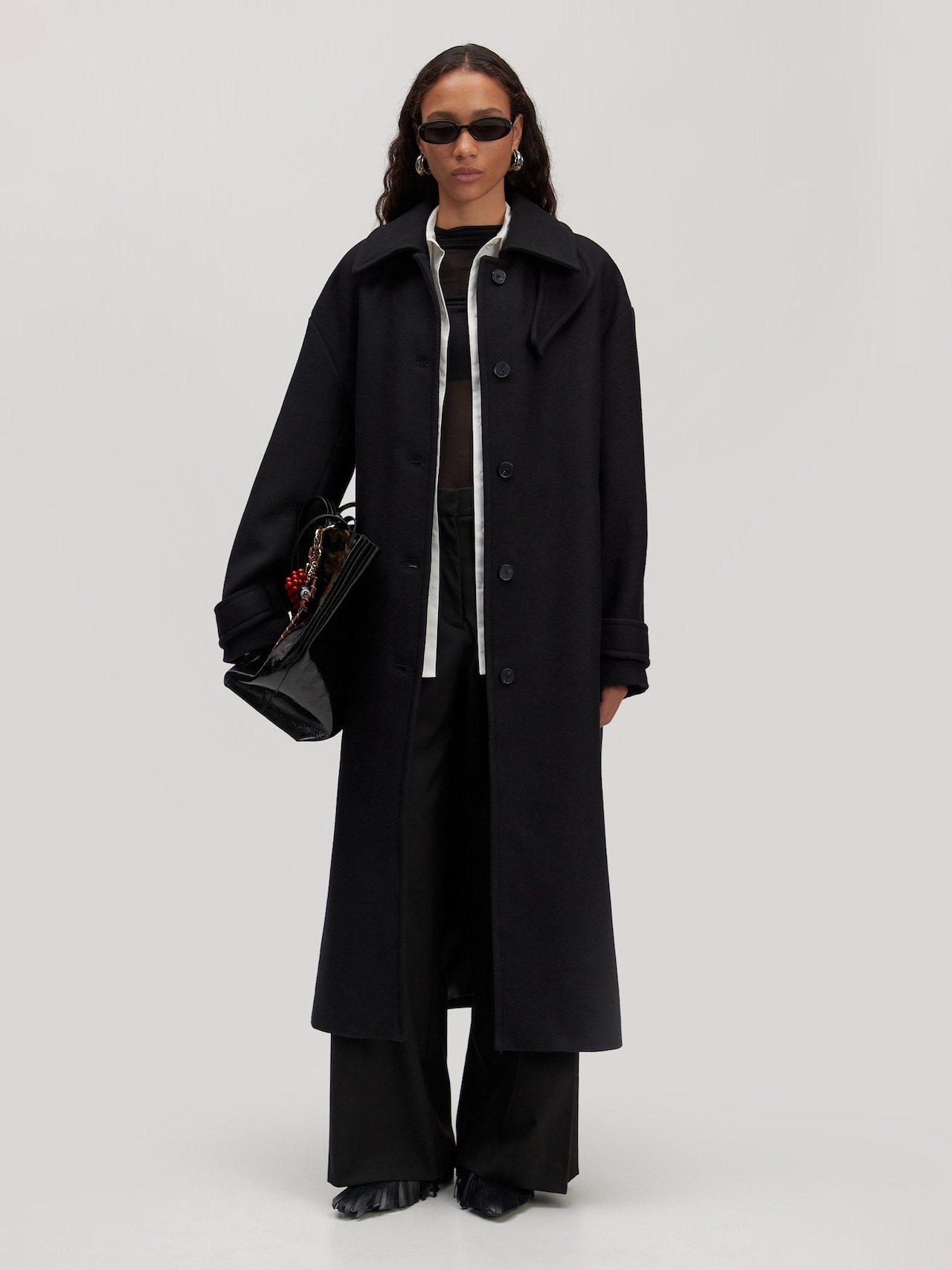 EDITED Manteau mi-saison 'Fine' noir