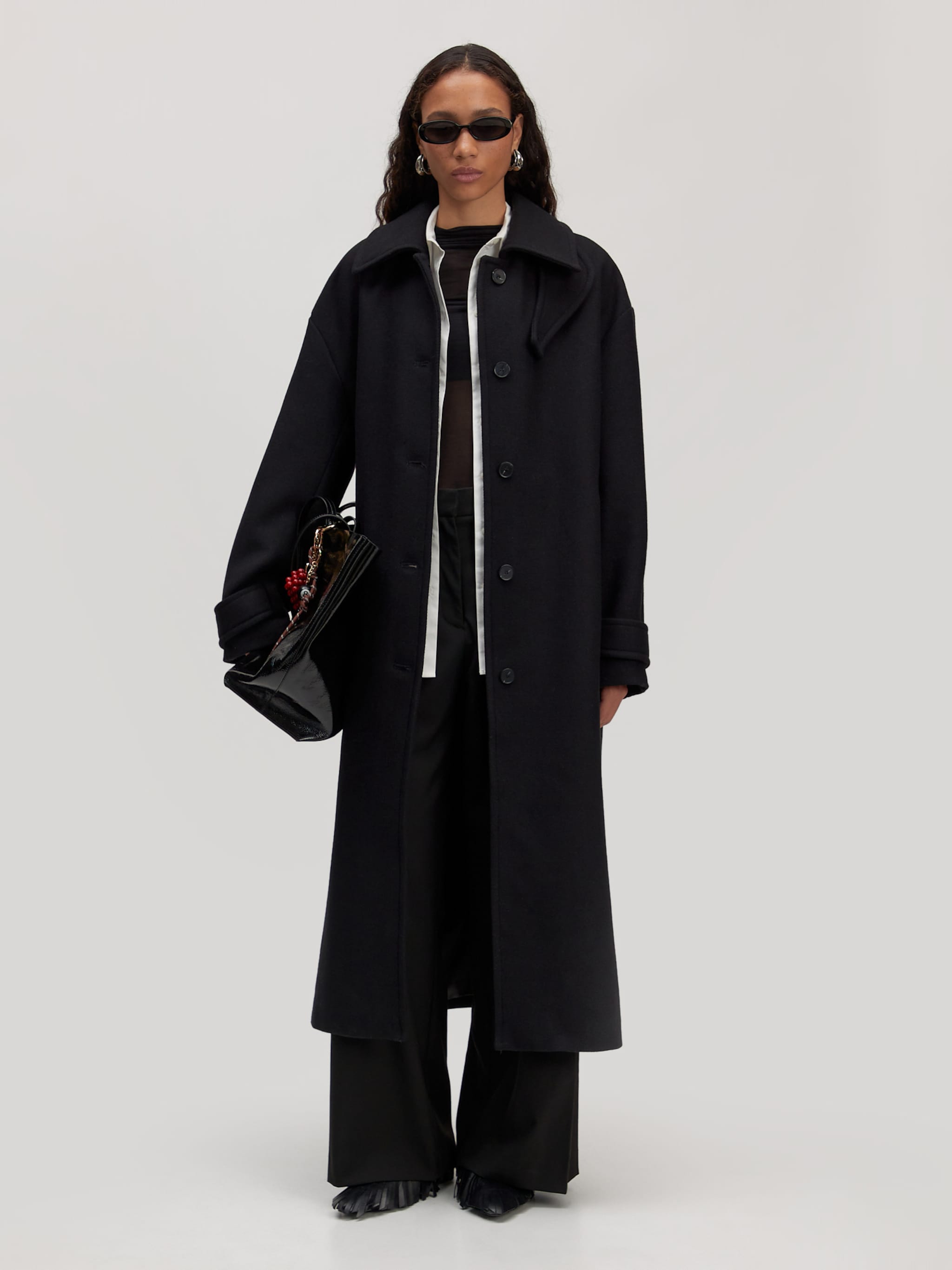 EDITED Productos Abrigo de entretiempo 'Fine' negro