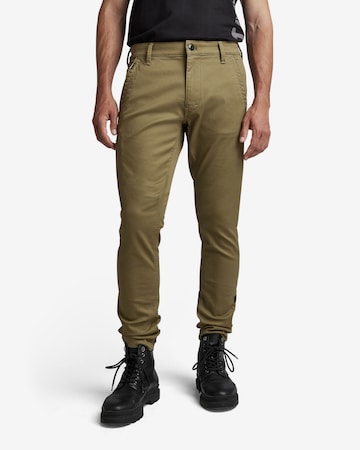 G-Star RAW Skinny Chino Pants in Green: front