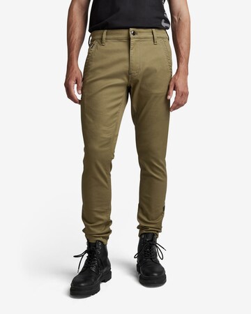 G-Star RAW Skinny Chino Pants in Green: front