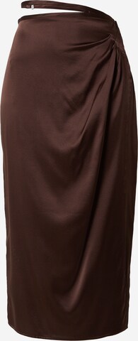 LeGer Premium Skirt 'Camilla' in Brown: front