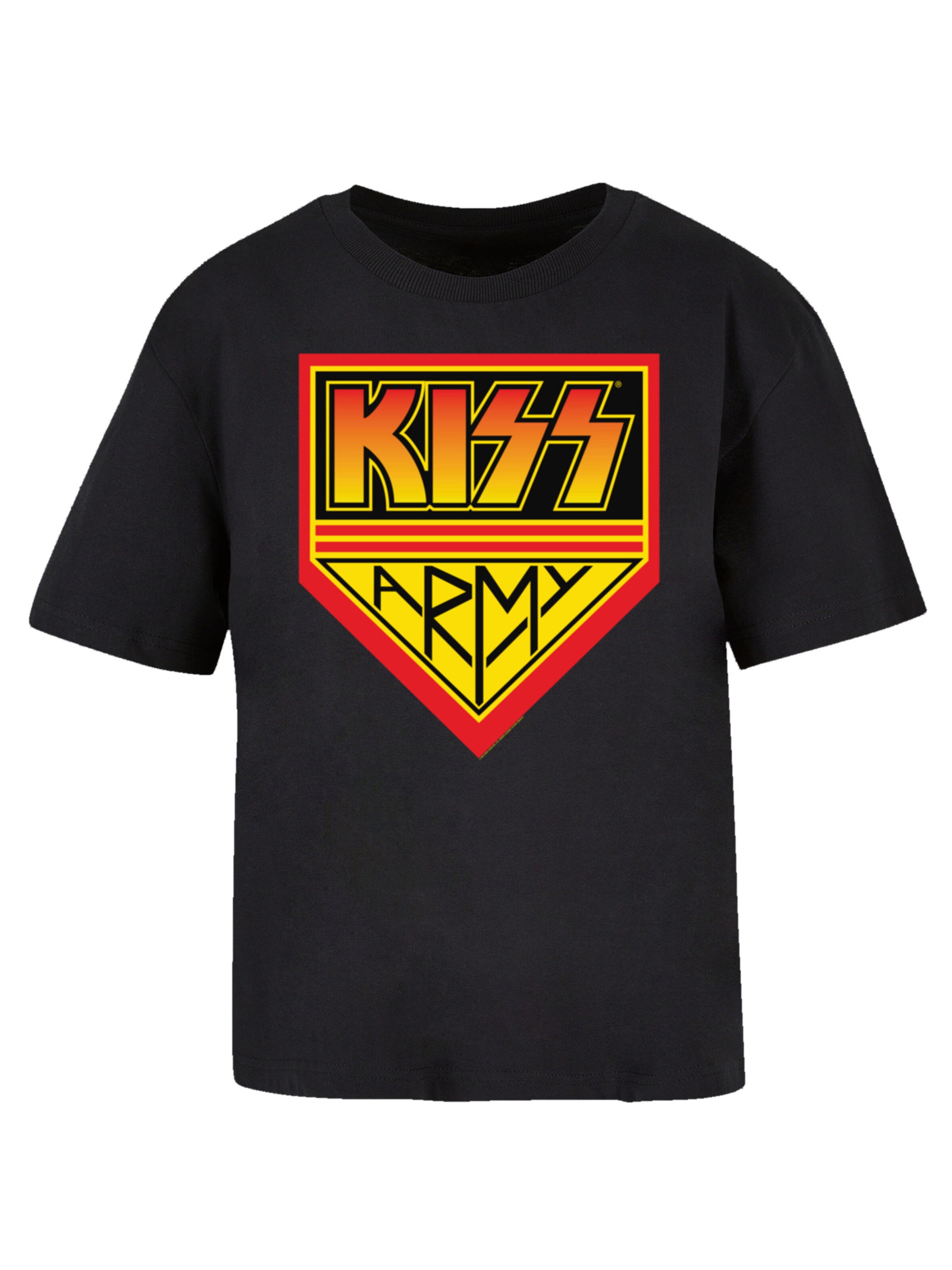 F4NT4STIC Shirt 'Kiss' in Black: front