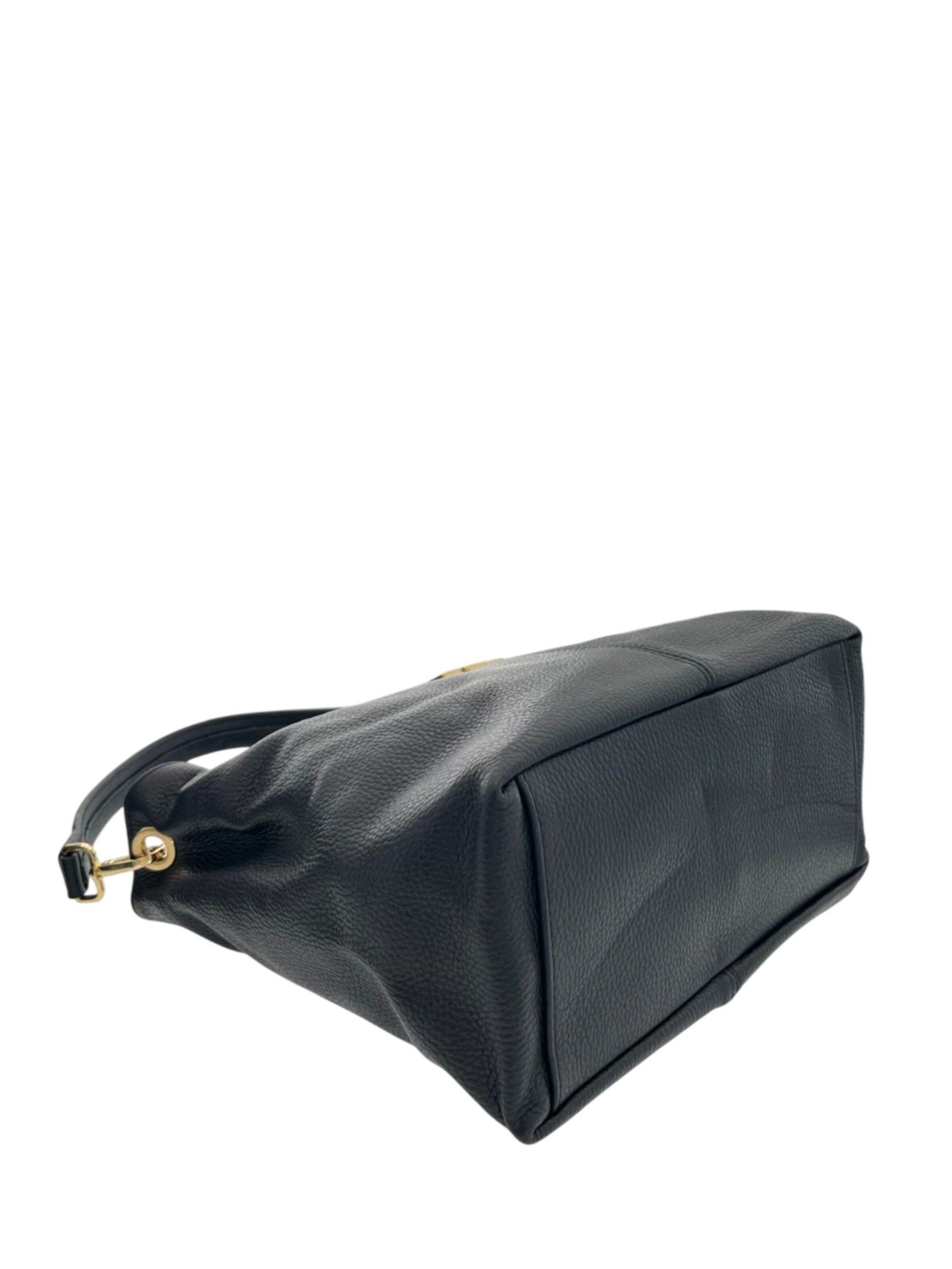 Borsa a mano 'Borsa a Mano Donna Pelle Nera Lucca Made in Italy - 100% Pelle Bovina' di Baldinini Trend in nero