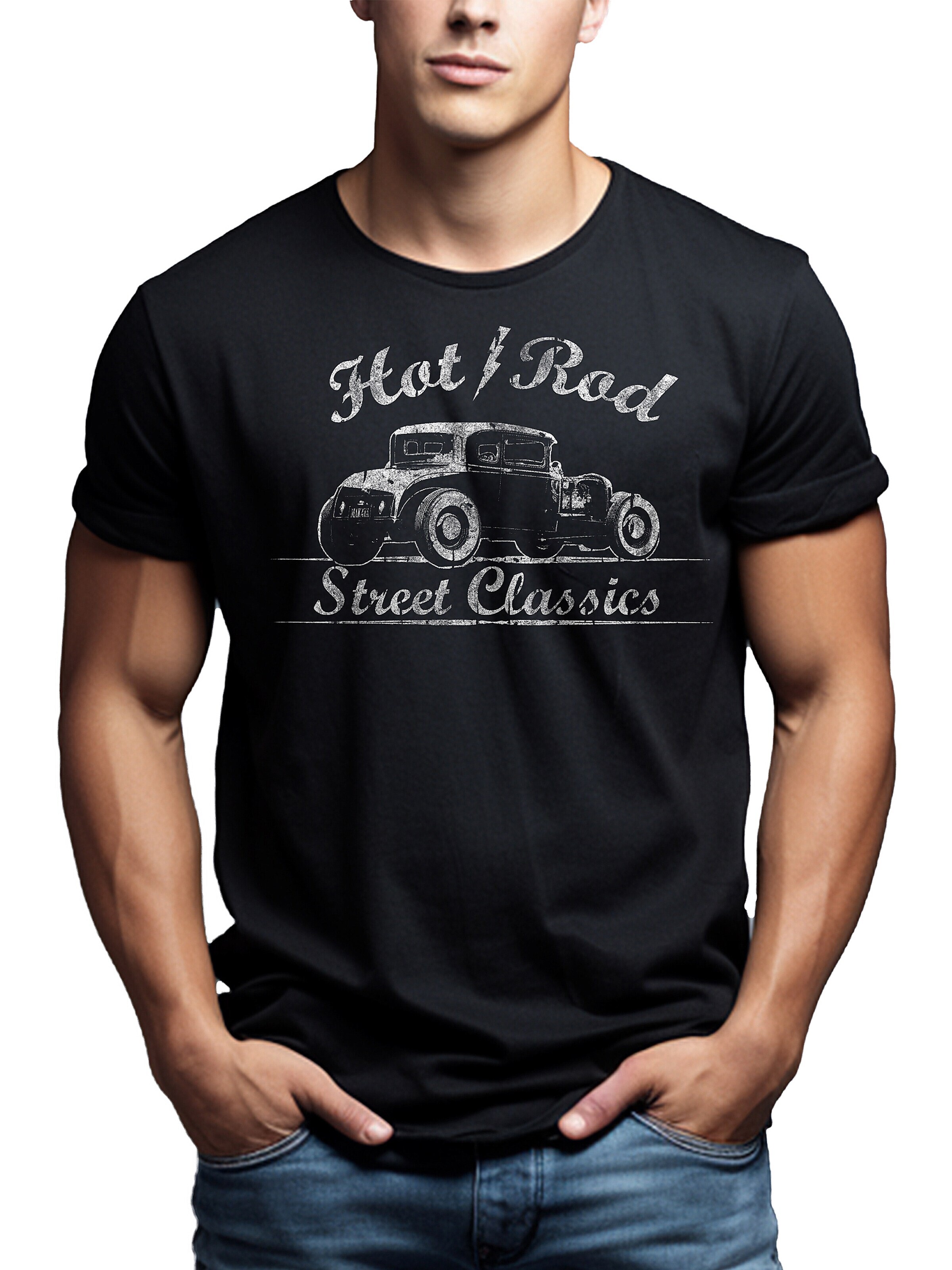 MAKAYA Shirt 'Hot Rod ( Flash )' in Black
