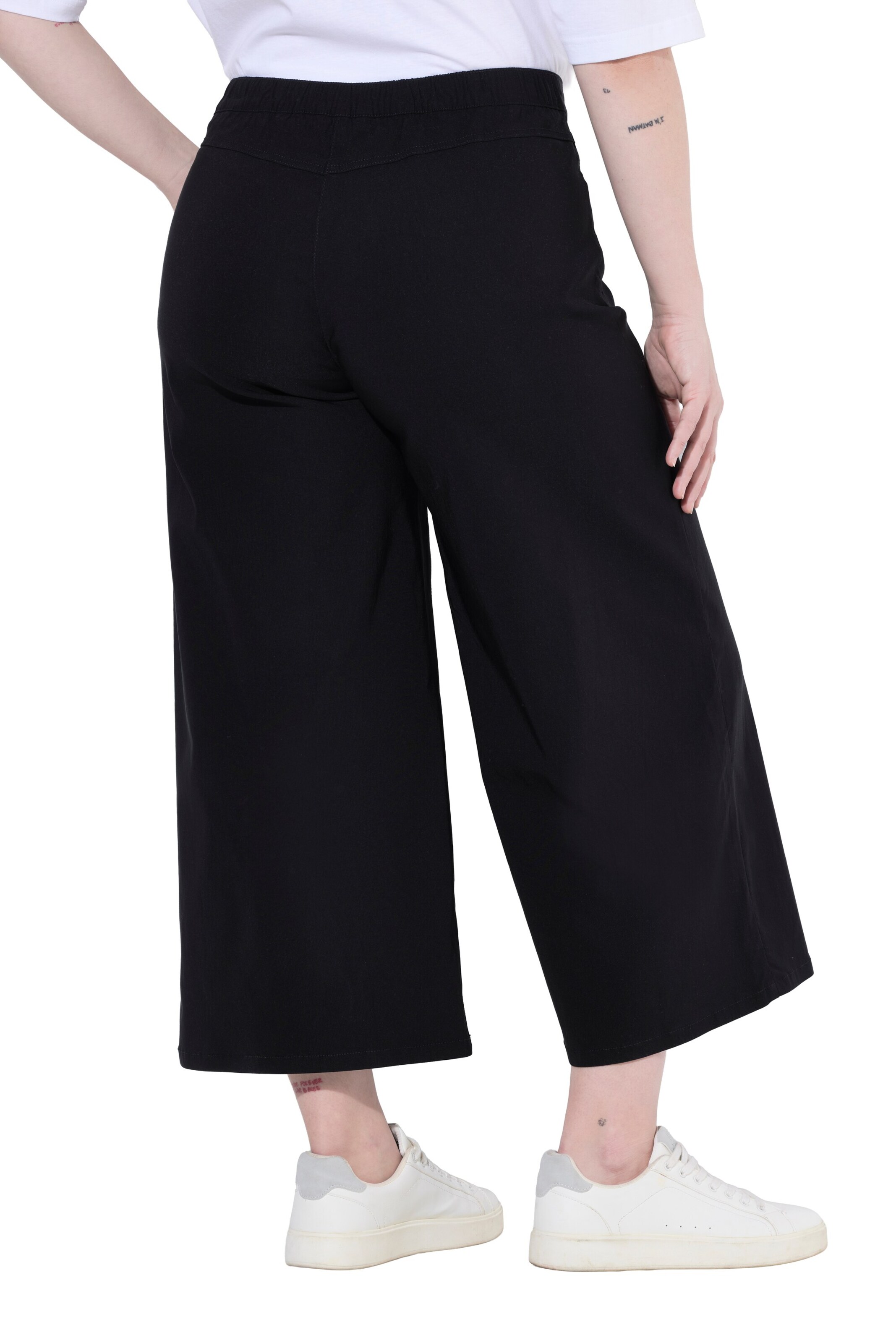 Ulla Popken Wide Leg Hose in Schwarz