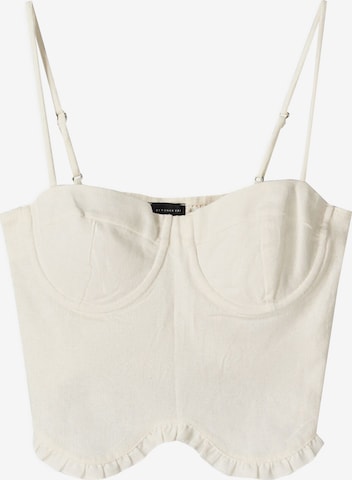 Bershka Top in Weiß: Vorderseite