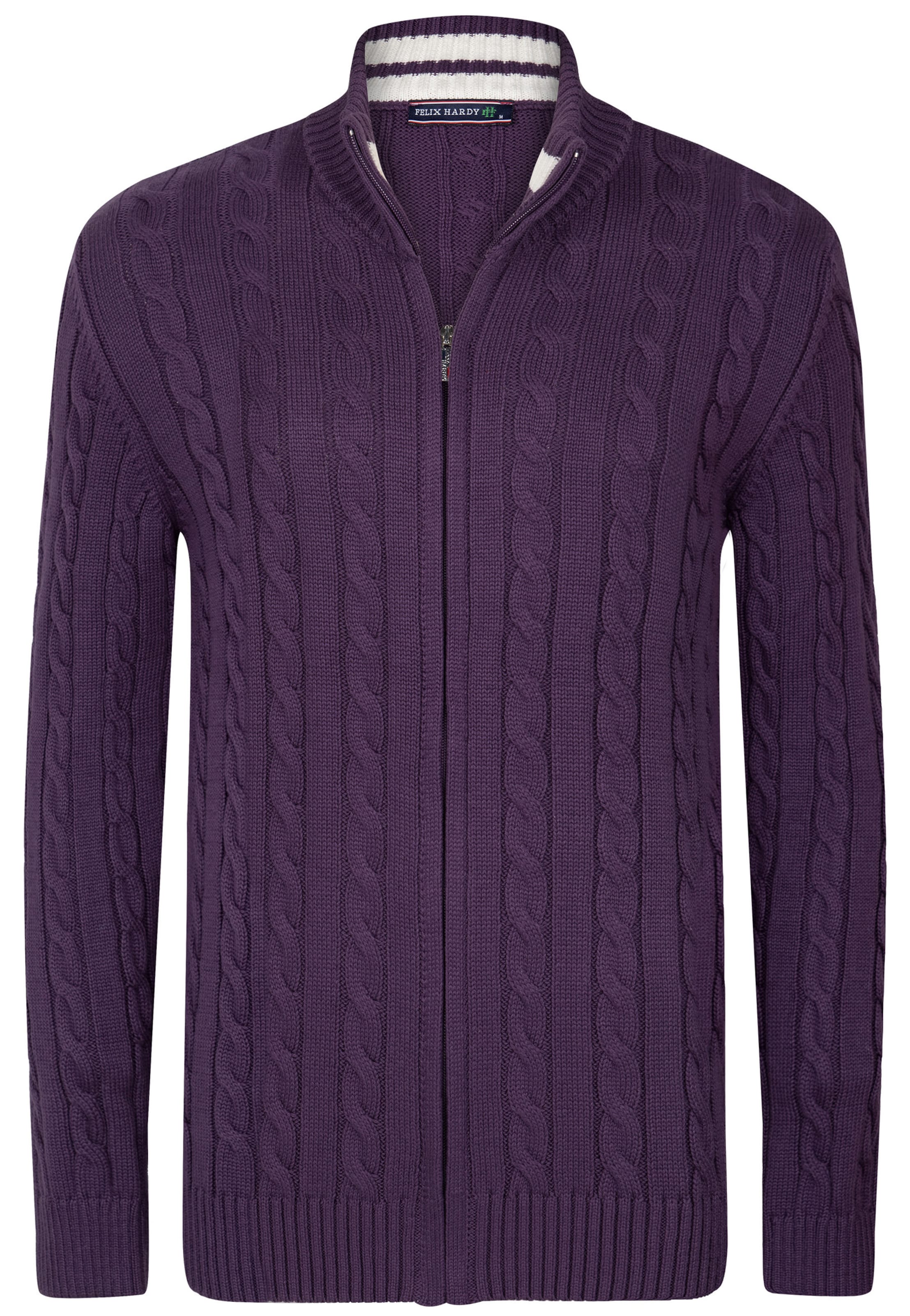 Vestes en maille Felix Hardy en violet : devant