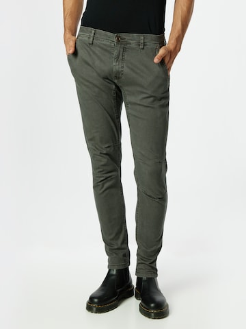 Coupe slim Jean 'Lilroy' INDICODE JEANS en vert : devant