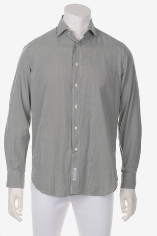 Boggi Milano Button Up Shirt in S in Green: front