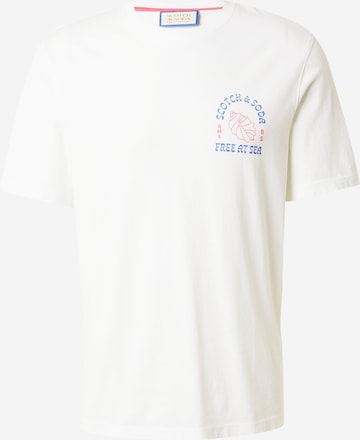 T-Shirt SCOTCH & SODA en blanc : devant