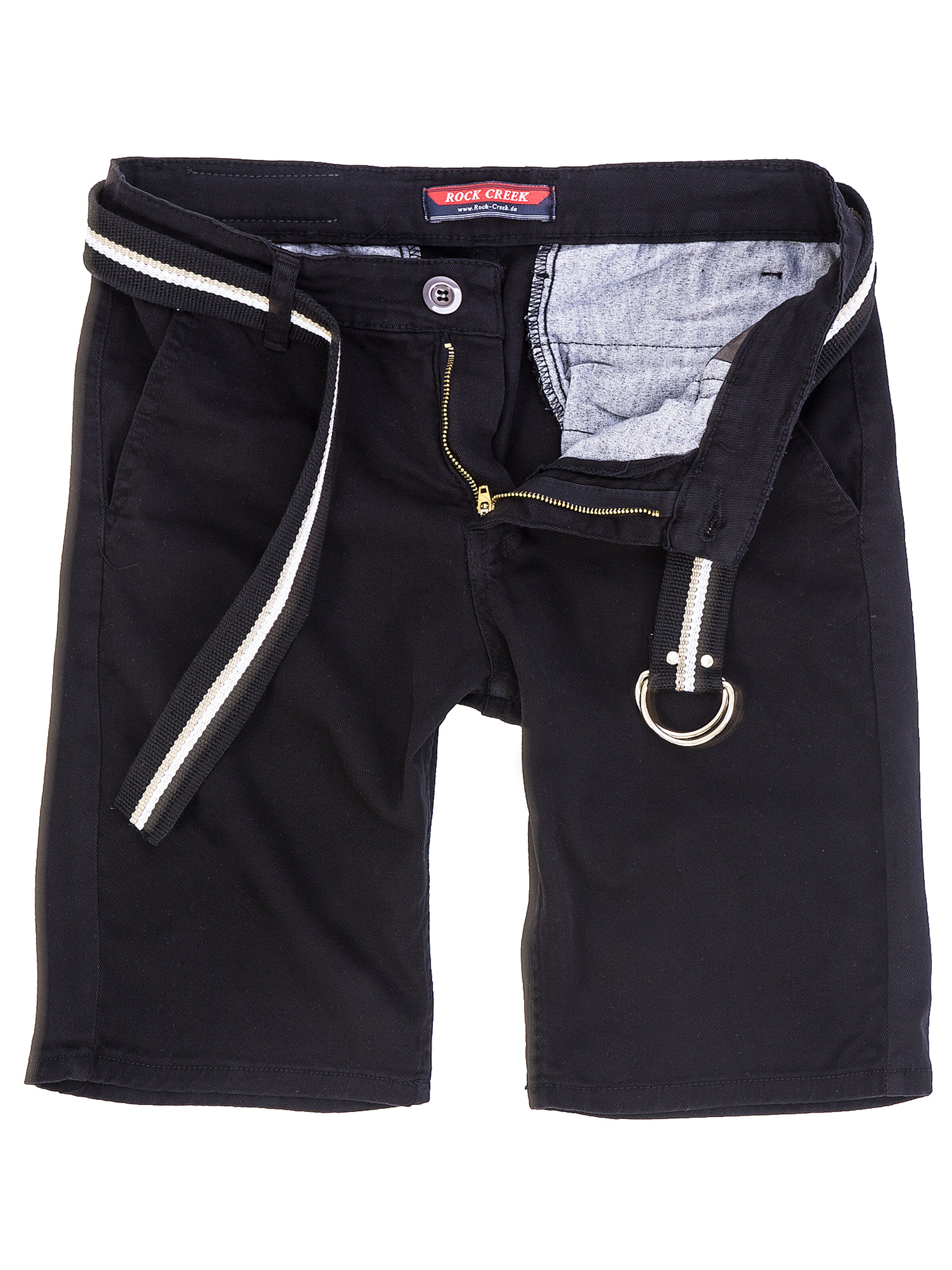 Rock Creek Regular Shorts in Schwarz: Vorderseite