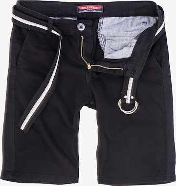 Rock Creek Regular Chino Pants in Black: front