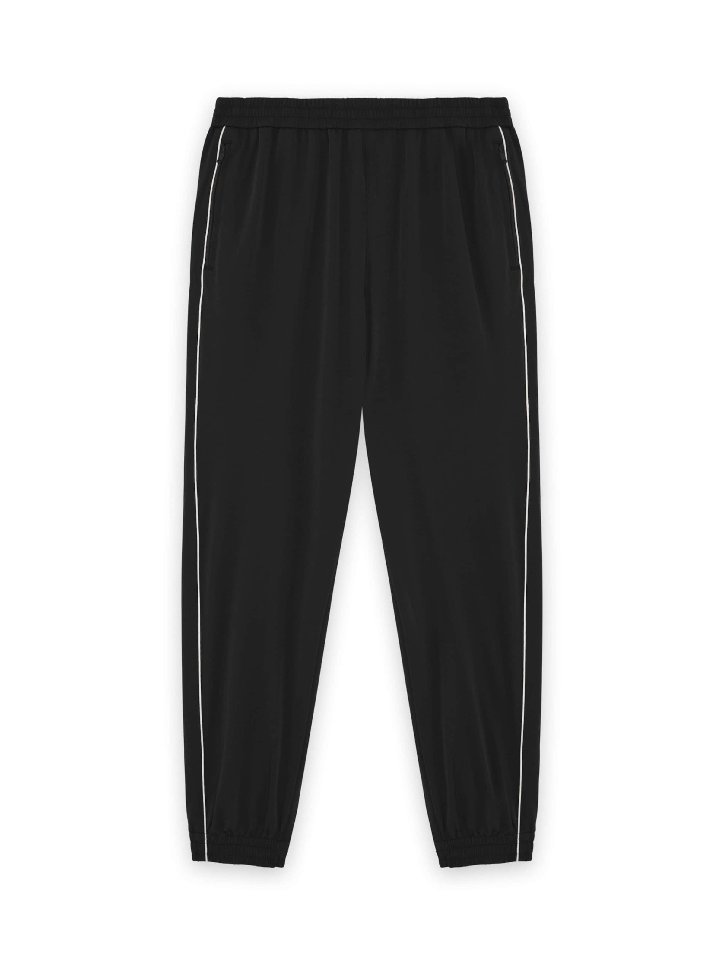 Lyle & Scott Broek 'Track' in de kleur Zwart / Wit, Productweergave